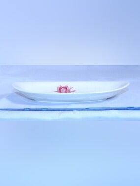 Vintage MCM Betsy Rose by Harmony House Pink Rose Ceramic Plater